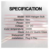 WinPower 9005 HB3 Halogen Headlight Bulbs 12V 60W, Pack of 2