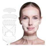 Neck Wrinkle Patches, Anti Wrinkle Silicone Facial Patches for Face Overnight to Reduce Fine Wrinkles, Frown, Smile, Neck & Chest Lines, Reusable Anti-Ageing Wrinkles Treatment for Women 11 Pcs