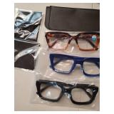 DXYXYO Blue Light Blocking Reading Glasses for Women 1.5 Oversized Computer Readers Retro Fashion Oprah Style Square 3 Pack