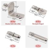 Shelf Support Pegs Kit,  4 Styles Shelf Pegs, 5mm Nickel Plated Cabinet Shelf Bracket Pegs, Shelf Pins Holders for Bookcase Kitchen Closet Shelf Shelves Furniture Cabinet