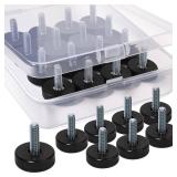HNYYZL 1/4'' Thread Furniture Feet Levelers,20PCS Furniture Leveling Feet, Adjustable Furniture Feet Threaded Screw in, Table Leg Levelers, Furniture Glide Leveling