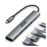Acer 5 in 1 USB C Hub with 4K HDMI, 100W Power Delivery, 3 USB A Data Ports, USB C to HDMI Multiport Adapter for Laptop, PC, Tablet, MacBook Air, iPad Air, iMac, iPhone 15/16 Pro/Pro Max