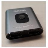 HDMI Switch 4k@60hz Splitter, GANA Aluminum Bidirectional HDMI Switcher 2 in 1 Out, Manual HDMI Hub Supports HD Compatible with Xbox PS5/4/3 Blu-Ray Player Fire Stick Roku