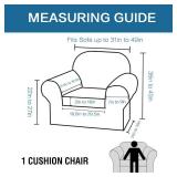 H.VERSAILTEX Rich Velvet Stretch 2 Piece Cover Chair Slipcover Sofa Cover Furniture Protector Couch Soft with Elastic Bottom Chair Couch Cover with Arms Width Up to 49 Inch(Chair, Camel)