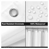 Barossa Design White Shower Curtain Liner - Premium PEVA, BPA & PVC Free, No Chemical Smell, Lightweight Shower Curtain with 3 Magnets, Metal Grommets - White, Standard Size