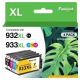 Faslvink 932XL 933XL Ink Cartridges Combo Pack Replacement for HP 932XL 933XL 932 XL 933 XL Work with HP Officejet 6600 6100 7110 7510 7610 6700 Printer Ink (933XL Ink Cartridges for HP Printers)