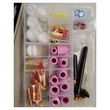 AWLOLWA 81PCS TIG Welding Torch Accessories Glass Cup Alumina Nozzle Stubby Gas Lens #12 Kit for TIG WP-17/18/26