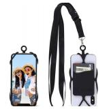 Gear Beast Universal Crossbody Pocket Cell Phone Lanyard Compatible with iPhone, Galaxy & Most Smartphones, Includes Phone Case Holder, Neck Strap Black