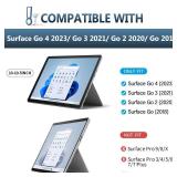 Wineecy Backlit Keyboard Case for Microsoft Surface Go 4 2023 /Go 3 2021 /Go 2 2020 /Surface Go 2018 Tablet,7 Colors Backlight Magnetic Detachable Wireless Keyboard with Premium PU Cover Case