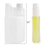 ZEAYEA 11 Pcs Plastic Flask with Built in 1 oz Glass, 17 oz Portable Measuring Bottles for Liquid, beverage, oil, Graduated Dispenser with Caps for Traveling, Camping