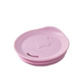 Porta Via Reusable Coffee Cup Silicone Lid Fits Most Tumbler, Water Bottle, & Ceramic Coffee Mug, Dishwasher-Safe Travel Mug Lid keeps your beverage in your mug (Small - Purple)