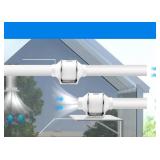 MEOZRI 4 Inch Duct Inline Ventilation Exhaust Fan with Remote Controller 296 CFM Duct Intake Fan High Efficiency Air Fan Copper Motor for Ducting Vents Bathroom Grow Tents Hydroponics