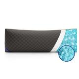 YZ HOME Long Body Pillow for Adults - Firm Body Pillow Insert with Shredded Blue Memory Foam, Adjustable Height, Soft Support for Side Sleeping, Pregnant Women, Washable (20x54 Inch, Grey)