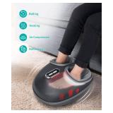 Nekteck Shiatsu Foot Massager with Heat, Deep Kneading Therapy Air Compression, Feet Massage Improve Blood Circulation Foot Wellness Soothing Pain Relief, Relax for Home Office Use