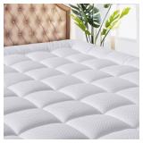 MATBEBY Queen Size Mattress Pad - Cooling Breathable Mattress Topper, Quilted Fitted Mattress Protector, Pillow Top Mattress Cover with 8-21 Deep Pocket, Soft, Machine Washable, White, 60x80 Inches '