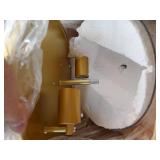 Flush Mount Ceiling Light Fixtures, 2-Light Gold Ceiling Mount for Farmhouse with Seeded Glass Lampshade, Industrial Flush Mount Light Fixture Farmhouse for Hallway, Kitchen, Entryway and Foyer