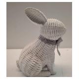Mud Pie Wicker Resin Bunny; Large 8 1/4 x 6 1/2''