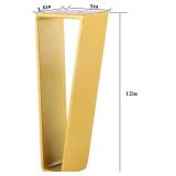 Osring 12 Inch Trapezoid Furniture Legs 2pcs, Solid Steel Furniture Hairpin Leg for Side Table, TV Stand and Cabinet, Gold