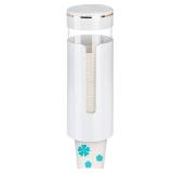 Cup Dispenser, Pull Type Water Cooler Cup Holder Fit 4oz-7oz Disposable Cups, Upgraded Wall Mounted Mouthwash Cup Dispenser for Bathroom Office Gym School (White)