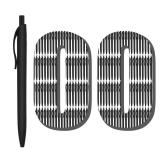Deegtran No Bleed Black Barrel Click Pens, Wholesale Retractable Ballpoint, Medium Point, Smooth Ink, 1.0MM Black Ink