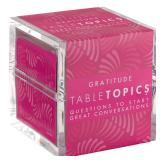 TableTopics Gratitude Question Card Game - 135 Conversation Starter Cards for Positive Talk with Family at The Dinner Table & Friends at Get-Togethers and Dinner Parties