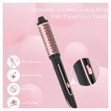 Curling Iron Instant Heat Up Hair Curling Wand Set, Curling Brush Ceramic Curling Wand, Dual Voltage Curling Iron with Glove & 1 Clips (Curling Wand ï¼1.5 ï¼)'