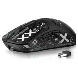 MANBASNAKE Attack Shark X3 Wireless Gaming Mouse, 49g Lightweight Triple Mode Ergonomic Computer Mouse, PAW3395 26K DPI Sensor, 200h Battery Life, Griptape Programmable Buttons for PC/Laptop/Mac/Win