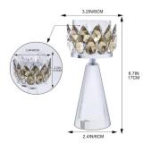 Hurricane Candle Holder, Gold Crystal Glass Candle Holders for Table Centerpiece, Shabbat Votive Candle Holders