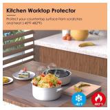 KitchenRaku Extra Large Silicone Mat for Kitchen Worktop Protector, Thickened Nonstick Heat Resistant Countertop Mat, Nonskid Placemat, Craft Mat, Table Mat (Transparent, 19.5x27')'
