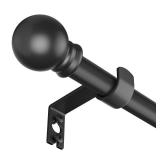 SMODBRODRE Curtain Rods for Window 32 to 62, Black 5/8 inch Splicing Single Window Curtain Rod Set with Brackets