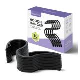 Magicfour Hoodie Hangers, 10 Pack Hoodie Organizer S Shaped Plastic Hooks Rack Designed for Hoodie Coat, Closet Hanger for Hanging Hoodie, Sweatshirt, Jeans, Jacket, Hat, Pans and Bags, Drying Rack