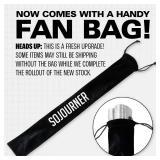 SoJourner Bags Holographic Hot Pink Rave Fan - Large Folding Clack Fan for Men and Women - Rave Accessories for EDM, Line Dancing, Cosplay, Concerts and More