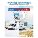Kohree RV Sealant Tape, 4 Inch x 50 Foot RV Roof Tape White Waterproof Seal Tape UV & Weatherproof Sealant Roofing Tape for RV Repair, Window, Boat Sealing, Truck Stop Camper Roof Leaks