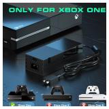 Ponkor Power Supply for Xbox One, AC Cord Replacement Power Brick Adapter 100-240V Compatible with Xbox One