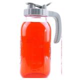 64 Oz Mason Jar Pitcher With Lid 1Set Wide Mouth Half Gallon Glass Pitchers 2 Quart Cold Boiling Water Jug For Coffee, Lemonade, Iced Tea, Homemade Drinks, Milk, Juice Storage Container For Refrigerat