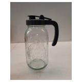 64 Oz Mason Jar Pitcher With Lid 1Set Wide Mouth Half Gallon Glass Pitchers 2 Quart Cold Boiling Water Jug For Coffee, Lemonade, Iced Tea, Homemade Drinks, Milk, Juice Storage Container For Refrigerat