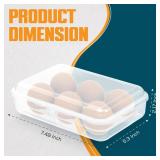 ZPU Egg Holder Camping, 2Pcs 6 Grid Egg Container, Plastic Egg Carrier for Camping Picnic Travel Outdoor Refrigerator Kitchen, Protective Egg Storage Case, Silver Grey(1 is broken)