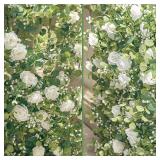 Anna's Whimsy 5.91FT Artificial Eucalyptus Garland with Flowers, Fake Flower Rose Gypsophila, Faux Floral Greenery Garland for Wedding Spring Home Party Craft Art Table Runner Decor