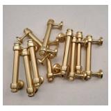 Alzassbg 10 Pack Brushed Gold Cabinet Pulls, 3 Inch(76mm) Hole Centers Cabinet Handles Kitchen Hardware Straight Bar for Cabinets and Drawer AL3082BB