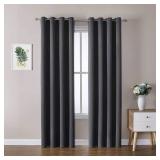 ChrisDowa Blackout Curtains 120 Inches Long 2 Panels Set for Living Room, Grommet Thermal Insulated Room Darkening Curtains for Bedroom (Dark Grey, 52 x 120 Inch)