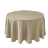 Biscaynebay Textured Fabric Round Tablecloths 90 for Round Tables diameters from 30' to 78', Natural Water Resistant Folding Table Covers Washable for Dining, Kitchen, Wedding, Parties etc'