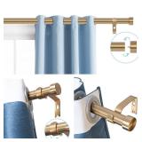 VOIIY Gold Curtain Rods for Windows 48 to 84 Inch(4-7 Feet),1 Diameter Drapery Rods with Modern Style End Cap Finials,Size:36-88 Inch, Warm Gold'
