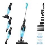 Intercleaner Corded Vacuum Cleaner, 15KPa Powerful Suction with 400W Motor, 12 in 1 Lightweight Bagless Stick Vac with Handheld, Ultra Quiet, for Hardwood Floor Carpet Car Pet Hair