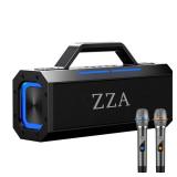 Portable Bluetooth Speakers, 60W Peak Wireless Outdoor Speaker with Subwoofer, Deep Bass, 3 Lighting Mode, 100dB Loud Party Speakers for Camping, Beach, Garage