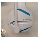 BINNUNE Wireless Gaming Headset with 2.4GHz for PS5, PS4, PC, Switch, FPS Gamers, 120Hrs+ Bluetooth 5.3 Gaming Headsets with Noise Canceling Mic, 50MM Headphones for Laptop, Mobile, Mac (White)