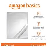 Amazon Basics Clear Thermal Laminating Plastic Paper Laminator Sheets, 9 x 11.5-Inch, 3mil, Count Unknown.