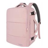 Taygeer Travel Backpack for Women, Carry On Backpack with USB Charging Port & Shoe Pouch, TSA 15.6inch Laptop Mochila Flight Approved, Nurse Bag Casual Daypack for Weekender Business Hiking, Pink