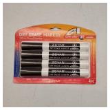 ZEYAR Low Odor Dry Erase Marker, Bullet Tip White Board Marker, 4 Count (4 Black)