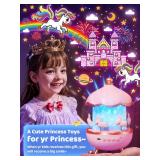 Carousel Night Light for Kids, 10 Music+15 Films+315 Colors Star Projector for Kids Night Light Projector,360Â°+Remote+1200mah Star Lights for Ceiling, Princess Toys Unicorn Toys for Girls Room Deco