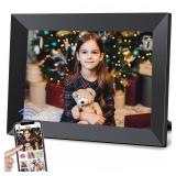 Frameo 10.1 Inch WiFi Digital Picture Frame with 1280 * 800P IPS Touch Screen HD Disply, Video Clips and Slide Show,Auto-Rotate, Wall Mountable, Send Photos Instantly from Anywhere with via Frameo APP